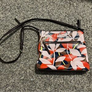 Kate Spade Multicolor Leaf Print Crossbody Bag